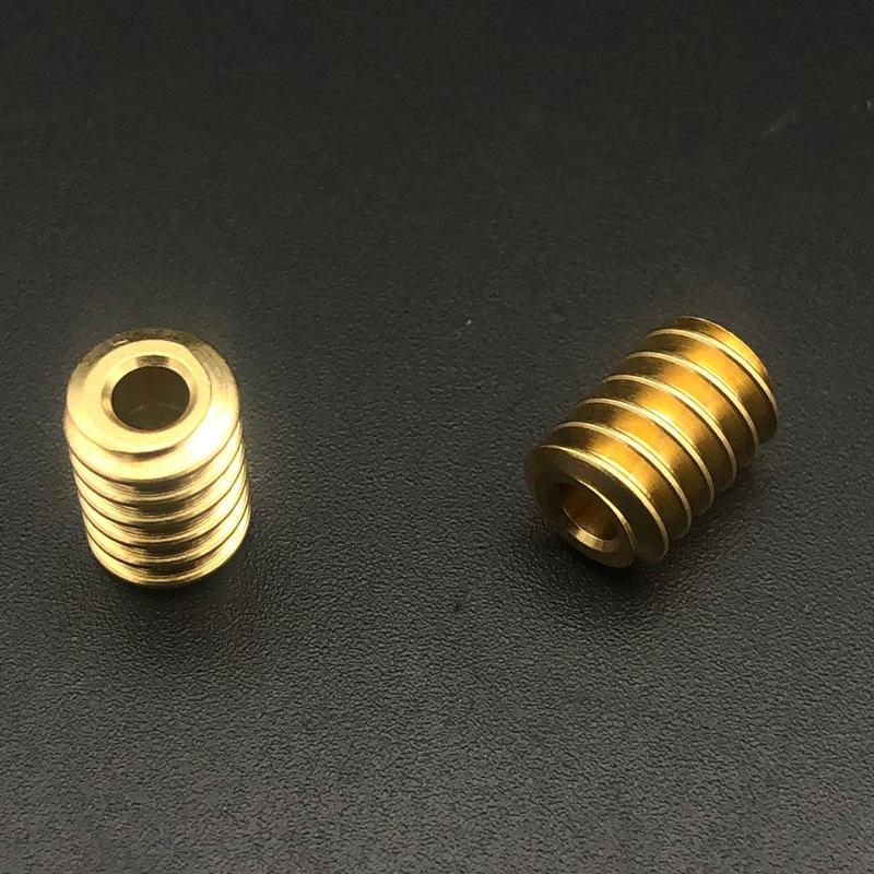 10Pcs 0.5M 7MM Aperture Bore Hole 3MM 2.98MM 3A Helix Angle 4°46′ 10MM Single Head W7103A Brass Worm Gear Reduction 0.5 Modulus