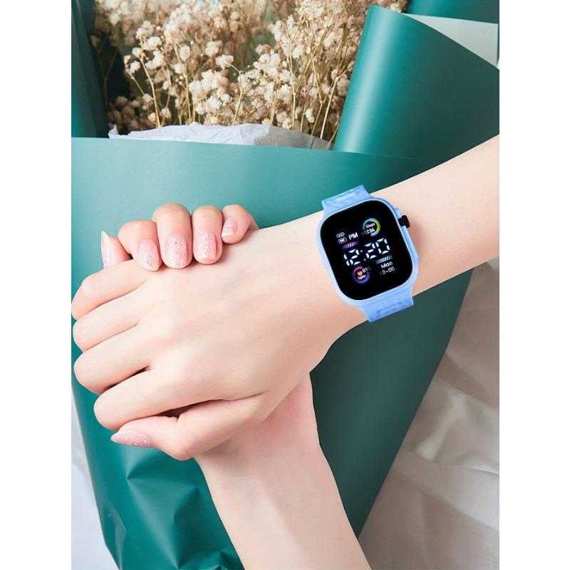 1PACK Cool Fashion Watch Men's and Women's Sports Heart Rate Unicorn Student Electronic Watch