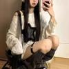 Grunge Hole T-shirt Women Fashion Star Print Y2k Aesthetic Loose Tees Kpop Fairycore Ripped Tshirt Harajuku Gothic Streetwear