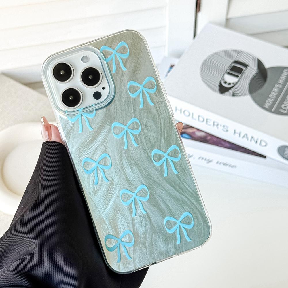 Blue Lucky Gradient Bow Phone Cases For Honor 400 200 Magic 7 Lite 200 Pro X9a X9c X8b X8a Silicone Couple Fundas Shell Cover