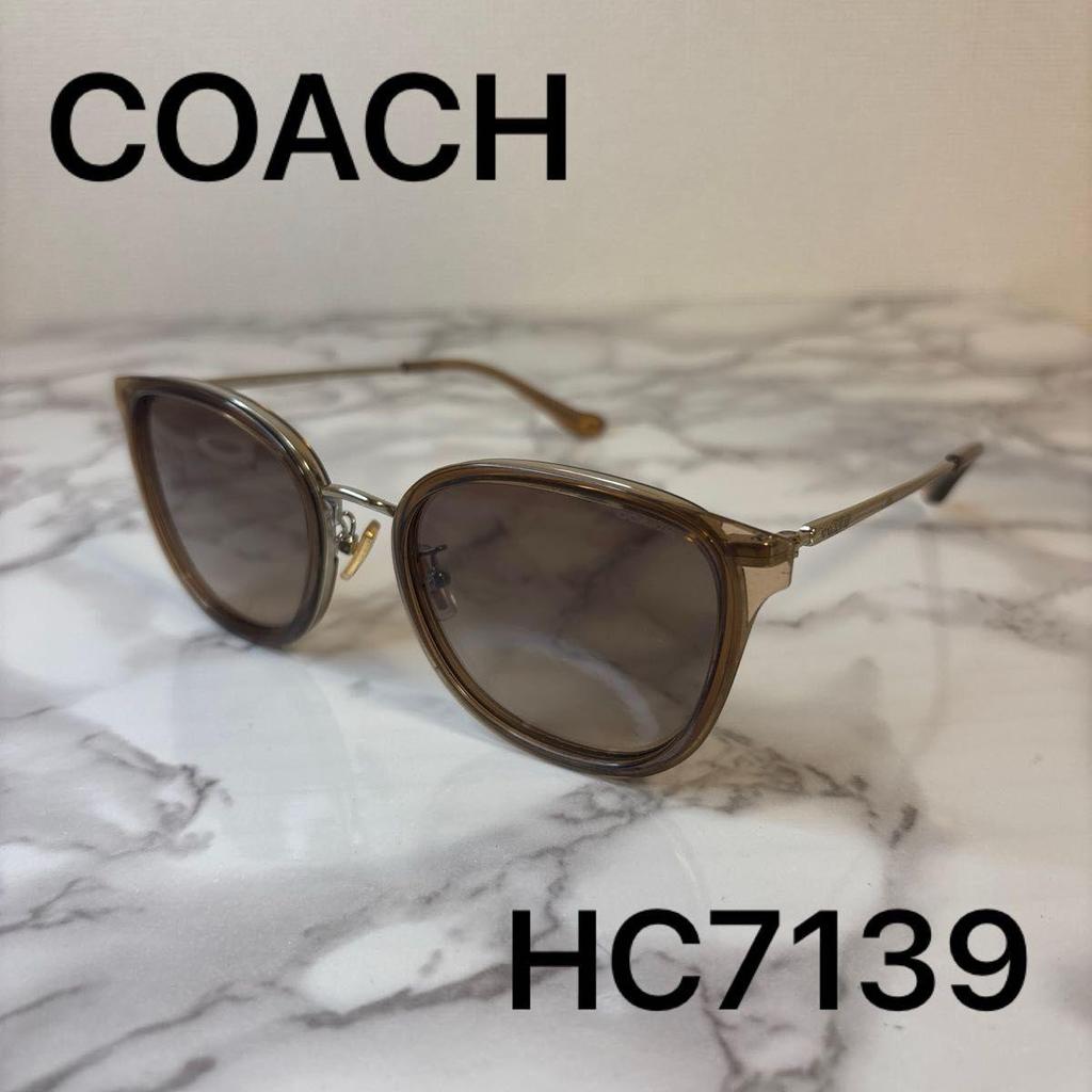 Used COACH Coach sunglasses HC7135 brown x gold brown gold