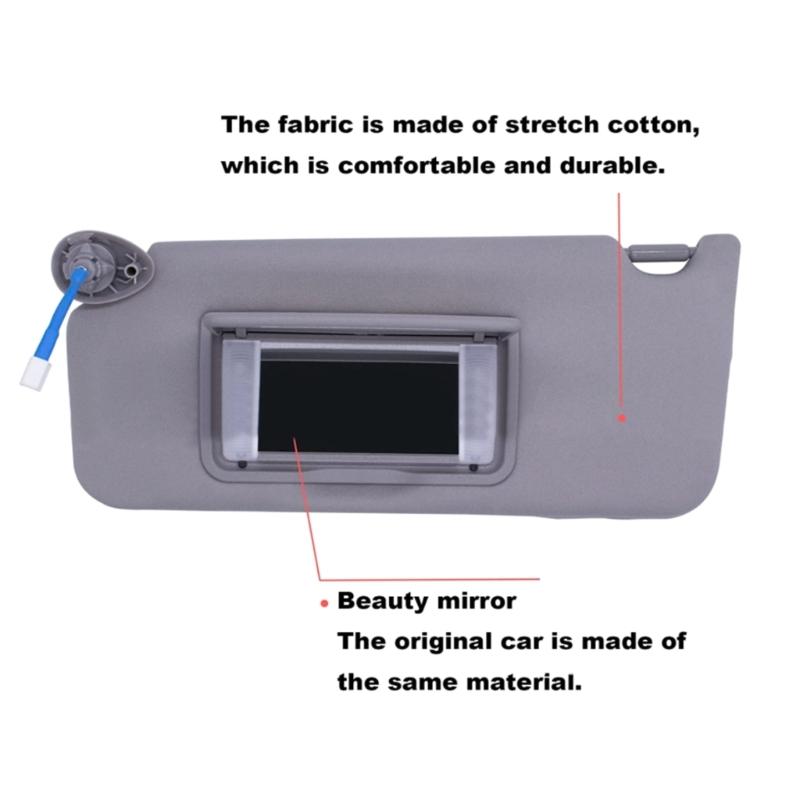 Sun Visors with LED Lights 83280TA5A51ZA Replacement Multi functional Sunshade with Illumination Enhances Safety Durable