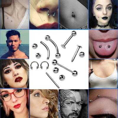 Praktisches Piercing-Schmuckset, robust und langlebig