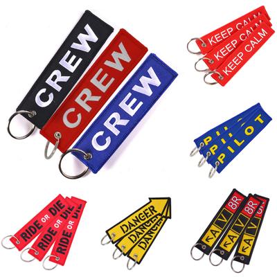 Pilota Pericolo Ride or Die Crew Etichetta Ricamo Portachiavi Auto Portachiavi Regalo