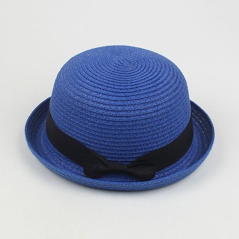 Pălărie de paie cu boruri rotunde și margine ondulată pentru femei, protecție solară pentru plajă, pălărie răcoroasă de primăvară și vară