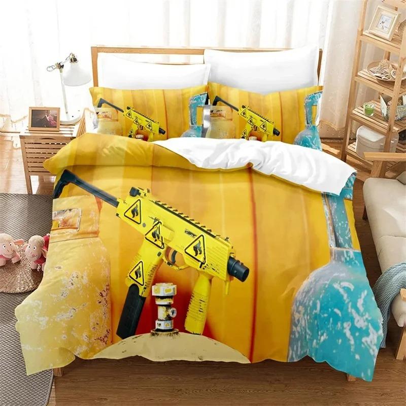 Shooting Game Csgo Bedding Set,Duvet Cover Comforter Bed Set Quilt Cover Pillowcase,King Queen Twin Size Boys Girls Adultse