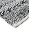 Tapis salon en coton esprit ethnique noir blanc 190x290