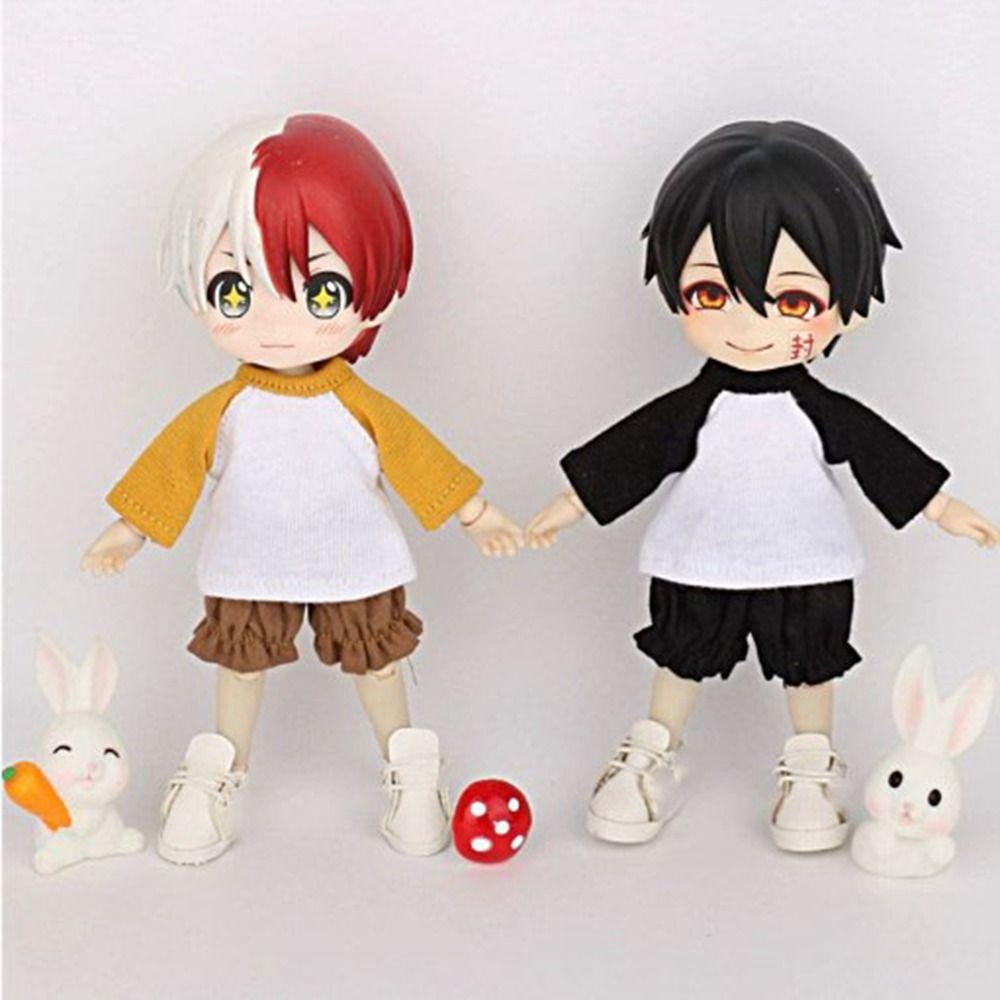 10 Styles Long Sleeved T-Shirt for 1/11 ob11 Dolls/1/12 Bjd Dolls Doll Clothes Accessories