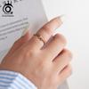 ORSA JEWELS 925 Sterling Silver Luxury Bowknot Ring Round Cubic Zircon Rings Adjustable Women Trendy Accessory Jewelry SR330