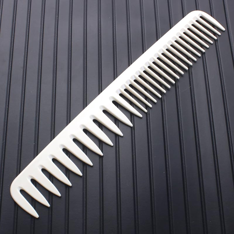 Bílý/Off White Salon Professional Barber Karbonový Hřeben Žáruvzdorný a Antistatický Sada Hřebenů, Sada 8 kusů/Sada 10 kusů, První Volba pro Holiče.