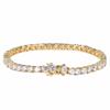Luxury Colorful Rhinestone Bangle Waterproof Women's Hand Bracelet Zircon Crystal Bracelet  Lover
