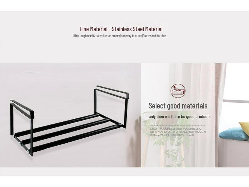 Retractable Shoe Cabinet with Dividers and Under-Hanging Baskets - Easy Install Storage Organizer.