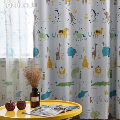 1PC 70-80% Blackout Printed Cartoon Animal Pattern Personalized Curtains Sheer Curtains for Bedroom Living Room Home Decor LOZUJOJU