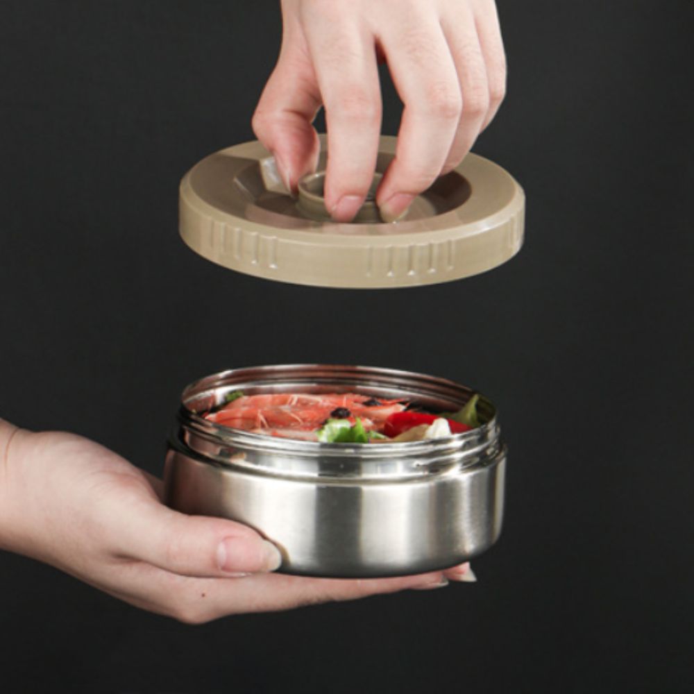 304 Stainless Steel Insulated Food Bucket Multi Layer Vacuum Lunch Box Insulated Food Jar Picnic