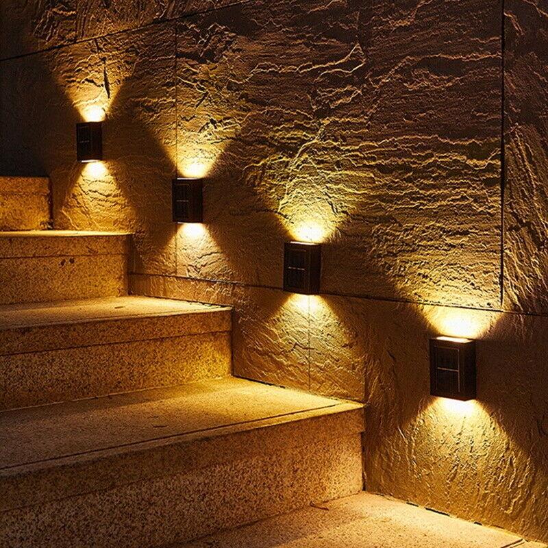 4xLED solární světlo Solární osvětlení Solární reflektor Venkovní zahradní světlo
