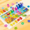 Montessori Educational Wooden Toys Preschool Children Shape Colors Busy Board Math Fishing Games Early Toys For Kids Xmas Gifts