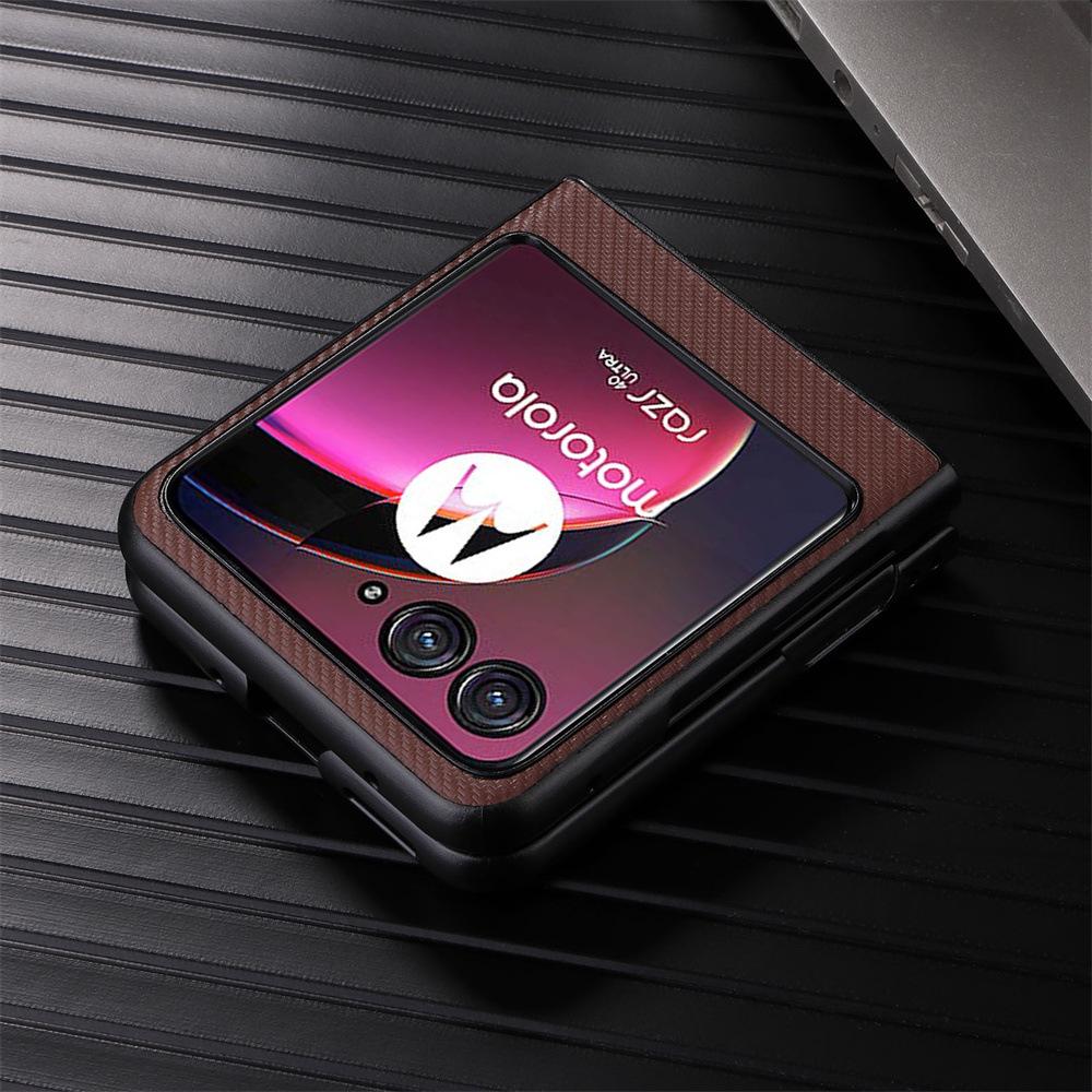 Motorola Razr40 Ultra Retro Leather Grain Protective Phone Case