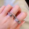 Elegant Green Snake Bamboo Ring For Women Adjustable Accessory Fashion