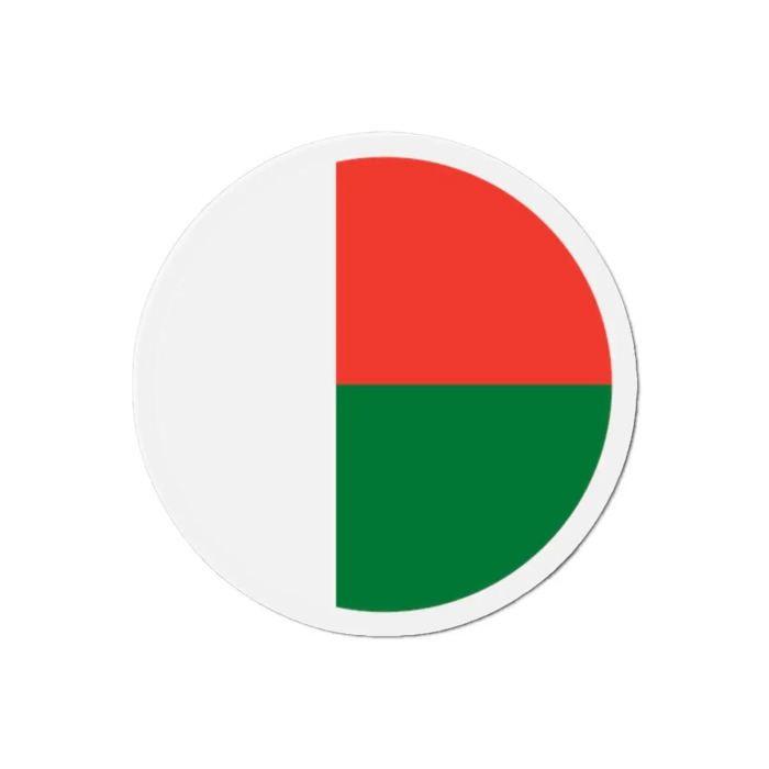 Aimant Rond - Madagascar - 9 cm - 50 pièces - Multicolore - Résine synthétique - Mixte