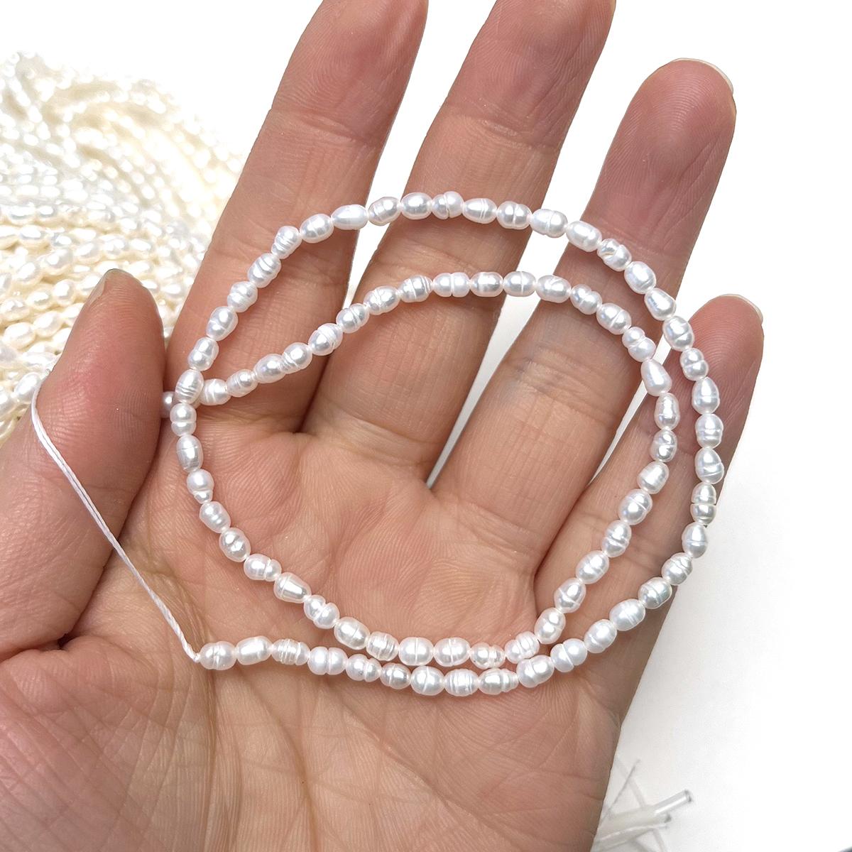 

1 нить, белые натуральные перламутровые бусины из ракушки, самодельные рисовые бусины, 4-5 мм, для изготовления украшений своими руками, 36 см, низкое качество, но дешево 1String/4-5mm-36cm белый