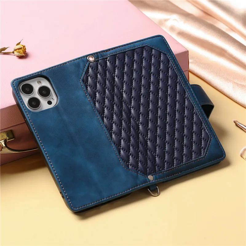 Portfel z zamkiem na smyczy Etui z klapką ze skóry do Samsung Galaxy A55 A15 A05 A35 S24 Ultra S23 S21 FE S22 Plus Etui z paskiem na ramię na karty