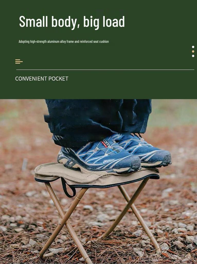Compact Outdoor Folding Chair: Portable Mini Stool for Camping, Fishing, and Travel.