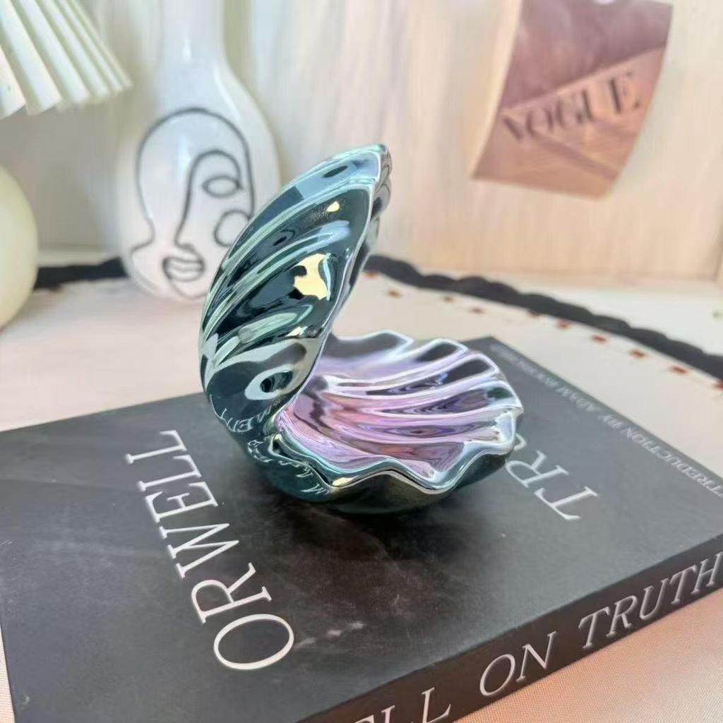 Luminous Pearl Shell Jewelry Box & Dreamy Ceramic Lamp