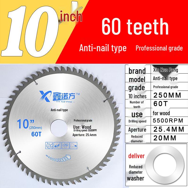 High-Speed Steel & Tungsten Circular Saw Blade for Wood & Aluminum, 4-10 Inch, Fits Hand Angle Grinders