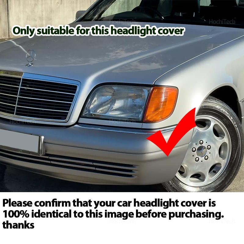 For Mercedes-Benz W140 C140 Facelift 1994-1998 Headlight Cover Car Headlamp Lens Glass Replacement Front Lamp Shade Auto Shell