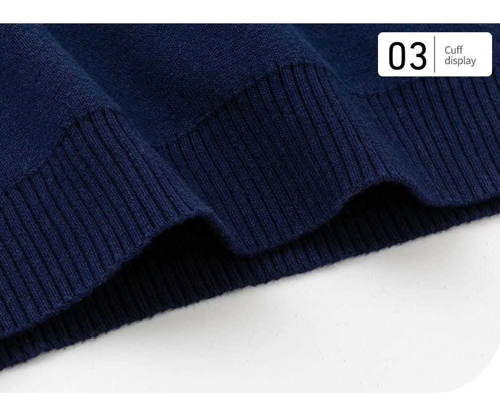 Thickened Embroidered Korean-Style Boys' Sweater - Autumn/Winter Pullover for Medium and Large Children