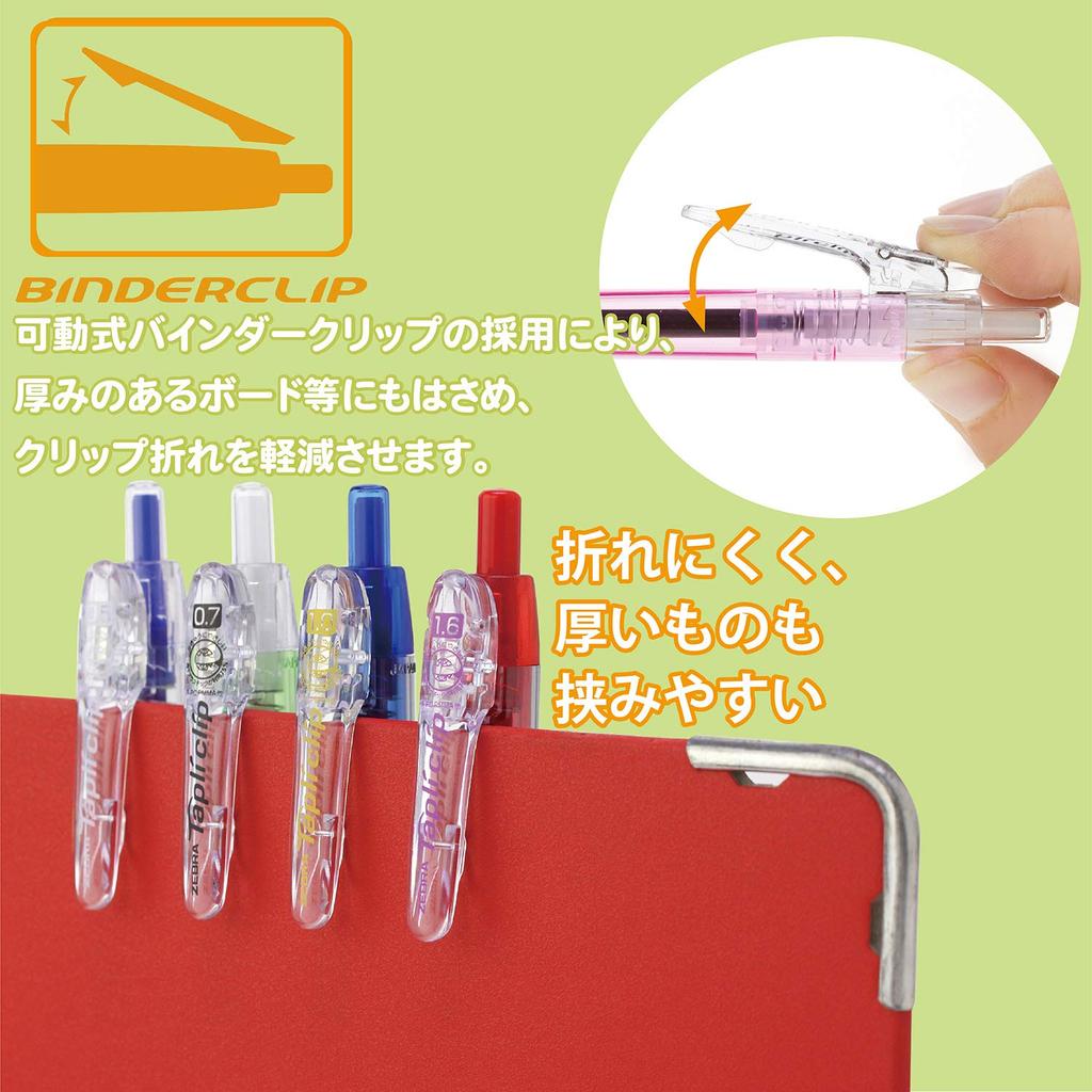 Zebra TapliClip Ballpoint 10 Oil-Based Pen, 0.5mm, Blue, Pens, B-BNS5-BL