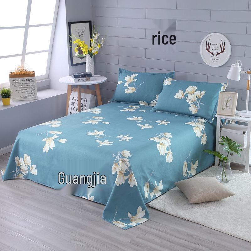 Flannel Cartoon Bed Sheet for Student Dormitory - Single/Double Bed, Free Shipping