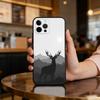 D-Deer-ER Weiche Silikon-Schwarze Hülle, Handyhülle für iPhone 17,16,15,14,13,12,11 Plus,Pro Max,XS