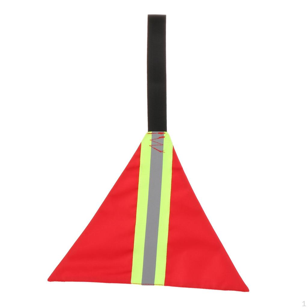 Kayak Safe Travel Flag Trailer Flag, Portable with Webbing Warning Reflective Strip