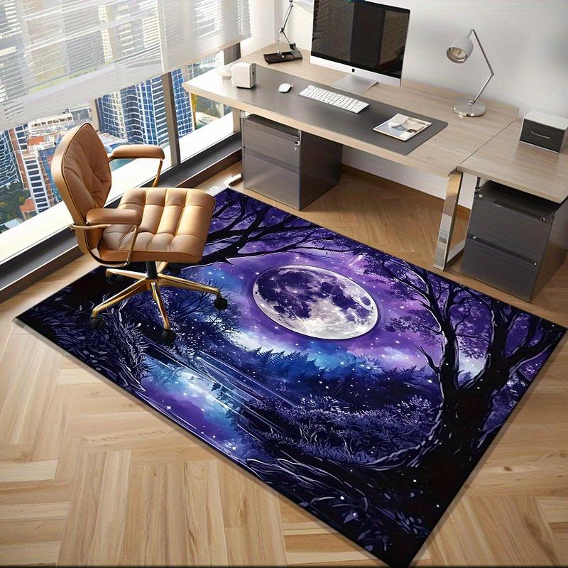 Mystical Moonlight Forest Rug for Cozy Homes -Enchanting Night Scene with Full Moon, Ideal for Fantasy Fans and Relaxation Areas