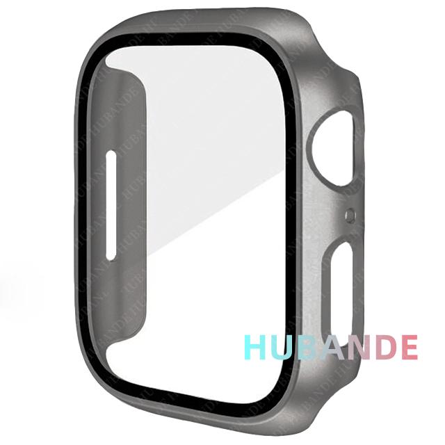Glass+Cover For Apple Watch case 9 8 7 6 SE 5 iWatch Accessorie Screen Protector Apple watch serie 44mm 40mm 41mm 45mm 42mm 38mm