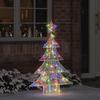 Christmas Tree with 100 Multicolor LEDs 120 cm Acrylic