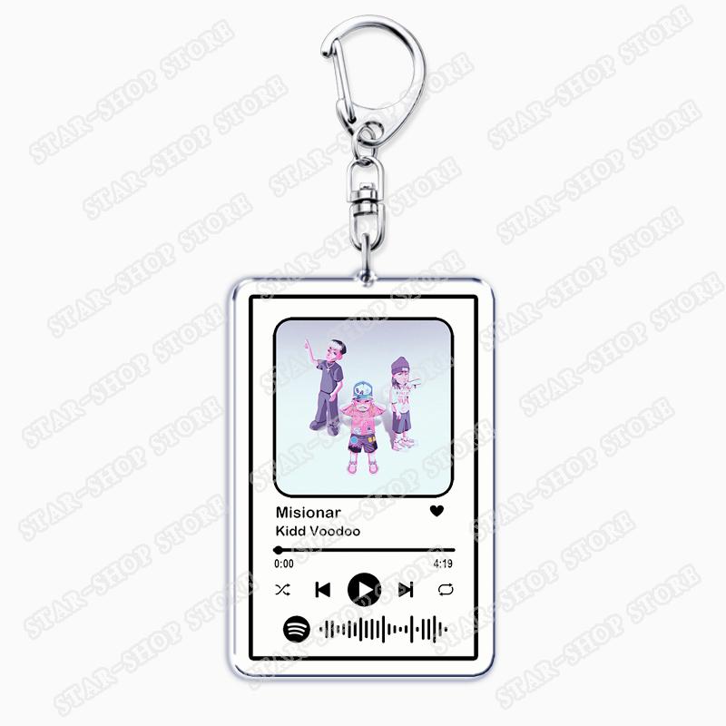 Singer Kidd Voodoo Songs Keychains for Women Accessories Bag PONTE LOKITA Tas Texteandome Music Keying Jewelry Fans Friend Gifts