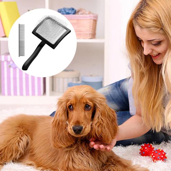 1 Set Slicker Brush for Poodles Dog Grooming Brush with Extra Long Pins Pet Brush And Comb Remove Tangles Knots for Goldendoodles Labradoodles