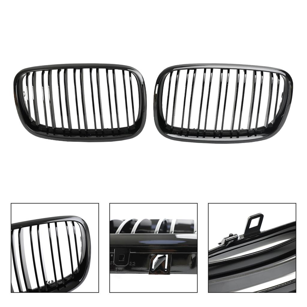 Front Bumper Kidney Grille Grill Fit BMW X5 E70 X6 E71 2007-2013 Gloss Black