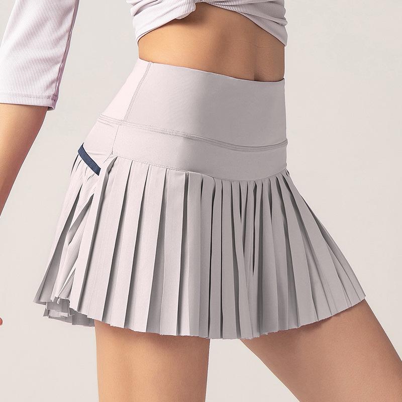 Summer Sports and Fitness Shorts, Women's Anti Glare Outdoor Quick Drying Skirt Pants, Running Breathable Gym Short Skirt, Tennis Skirt