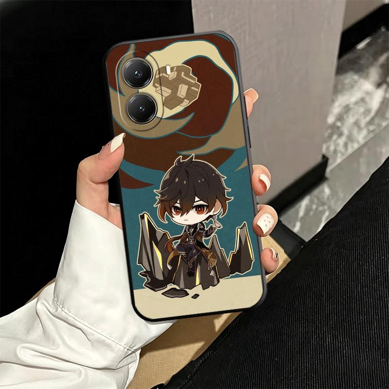 Genshin Impact Zhongli Soft Phone Case for Xiaomi Poco X5 X6 X7 X8 Pro Max X3 F7 F8 Ultra M8 M7 M6 M5 Redmi 15 15C 14C 13C 12C X