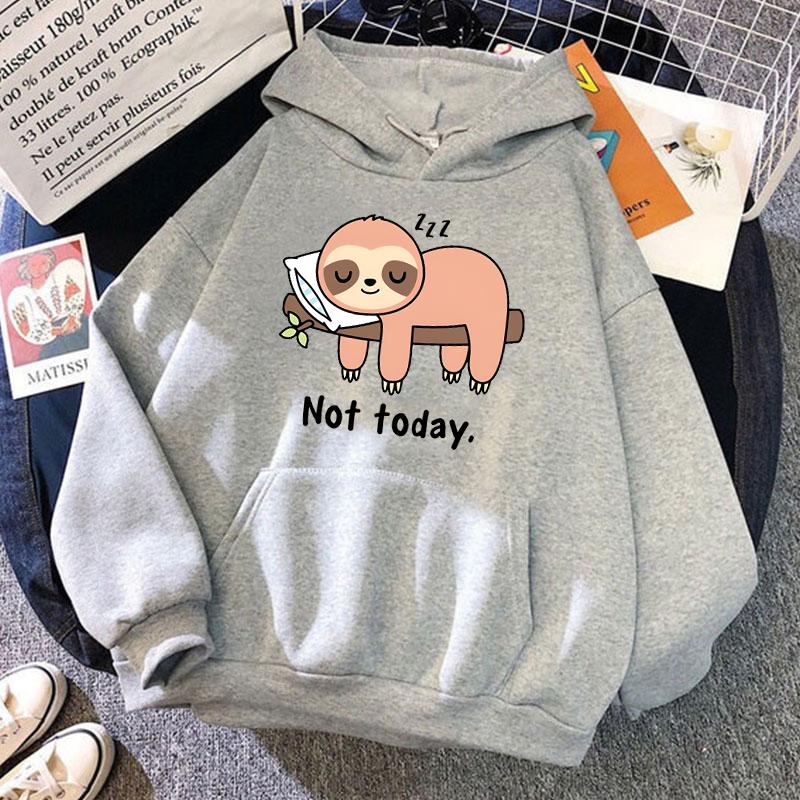 (Unisex-Kapuzenpullover)New Sloth Not Today Print Hoodie Sweatshirts Unisex Damen Kapuzenpullover Unisex Langarm Hoodie Tops
