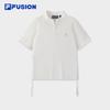 FUSION Women's Half-Zip Knit Short Sleeve T-Shirt