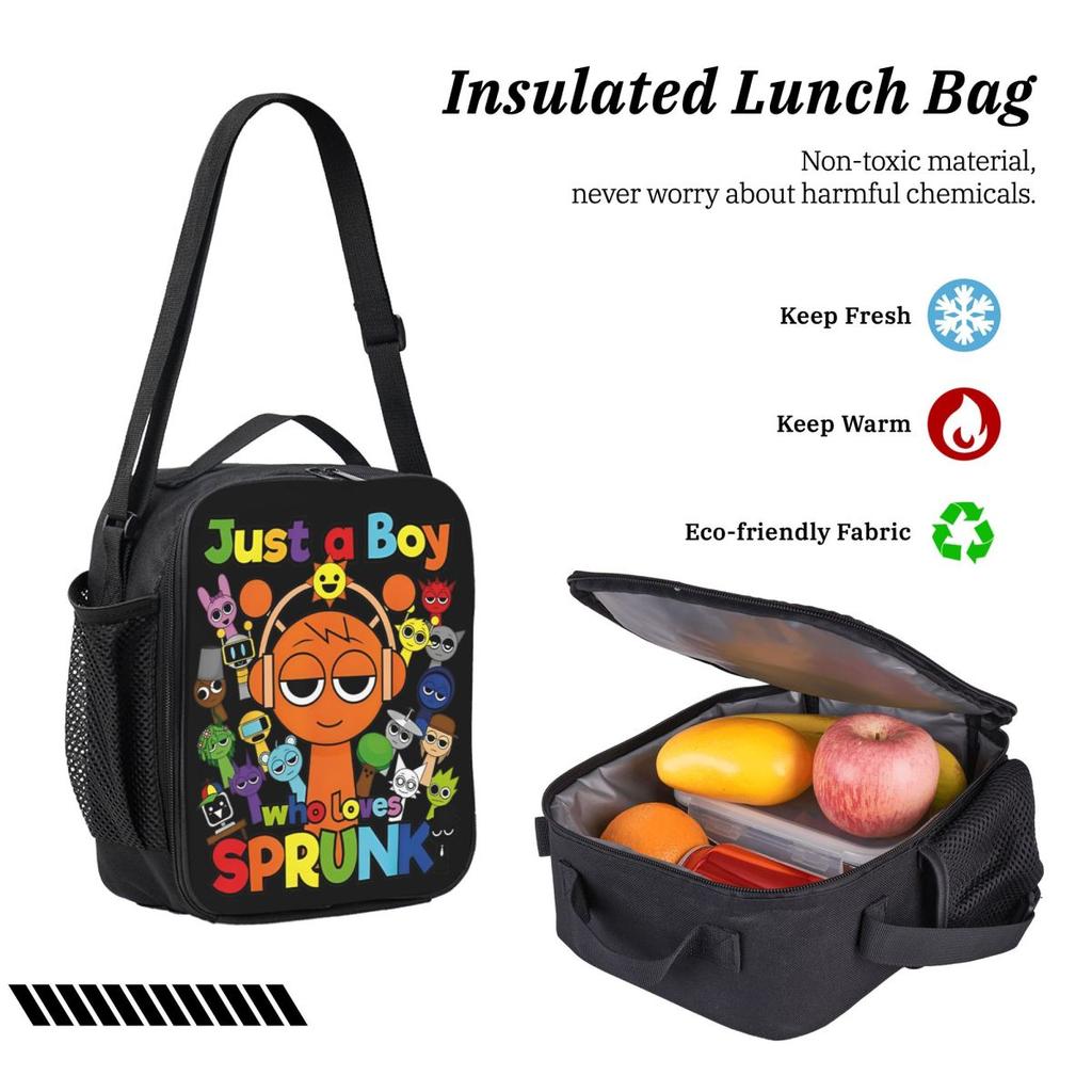Zaino Sprunki Just A Boy, Portapranzo, Astucci per Bambini e Bambine, Zaini per la Scuola Materna, Cartella Kawaii, Set Zaino