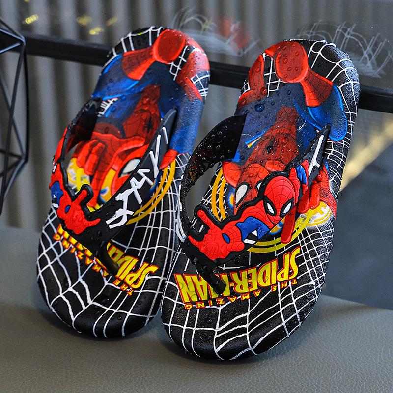 2025 Cartoon Anti-Slip Flip-Flops for Boys, Ages 2-8, Home Slippers