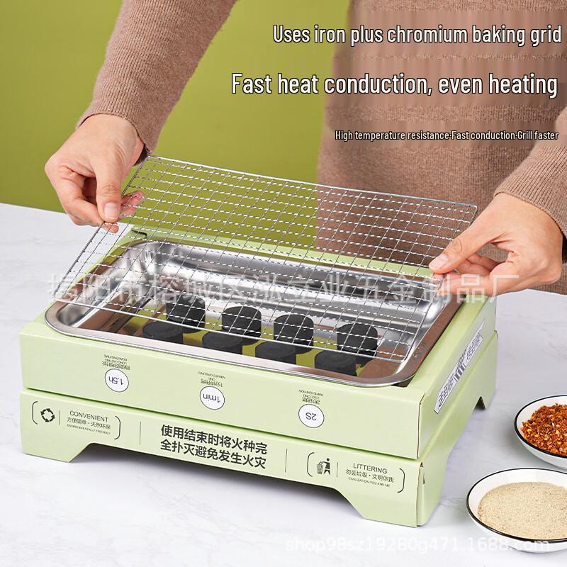 Portable Disposable BBQ Grill Set