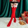 Coral Fleece Christmas Stockings Santa Claus Long Tube Socks Cartoon Hosiery  Children Stocking