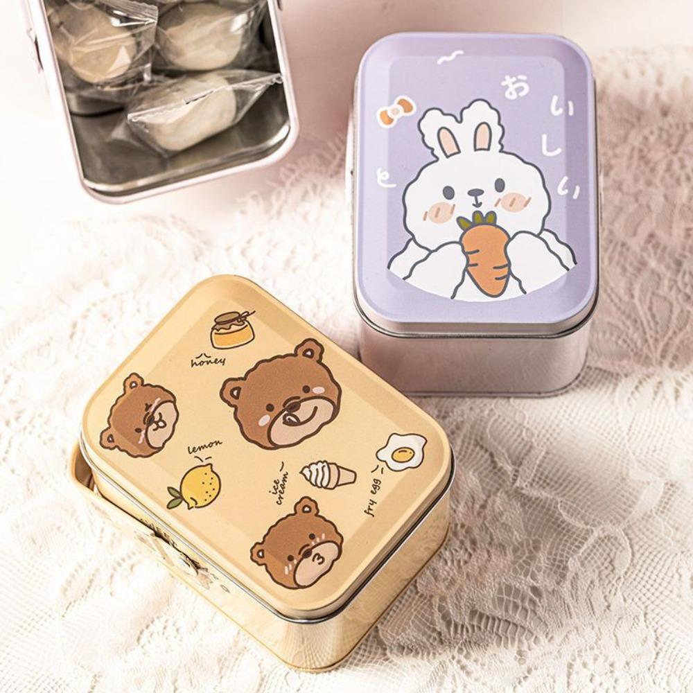 

Metal Tinplate Suitcase Cartoon Candies Holder Gift Sweets Tin Party Little Bear