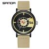 Sanda Nylon Strap Quartz Watch - Simple, Thin, Creative Dial, Waterproof, for Students and Sports